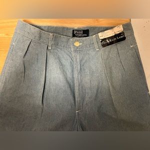 Polo Ralph Lauren Chambray Pleated Trousers